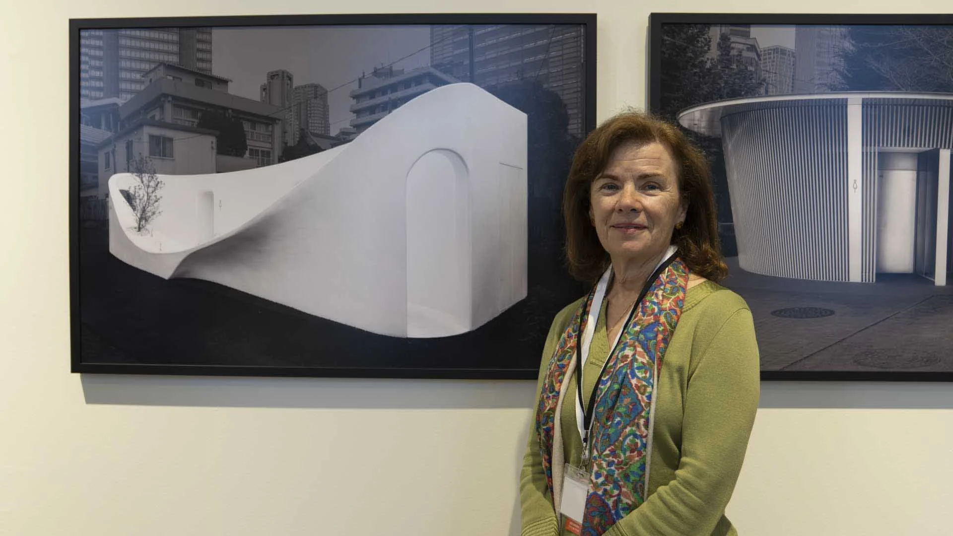  Ulana Switucha with some of her images at the Sony World Photography Awards 2025 exhibition. 