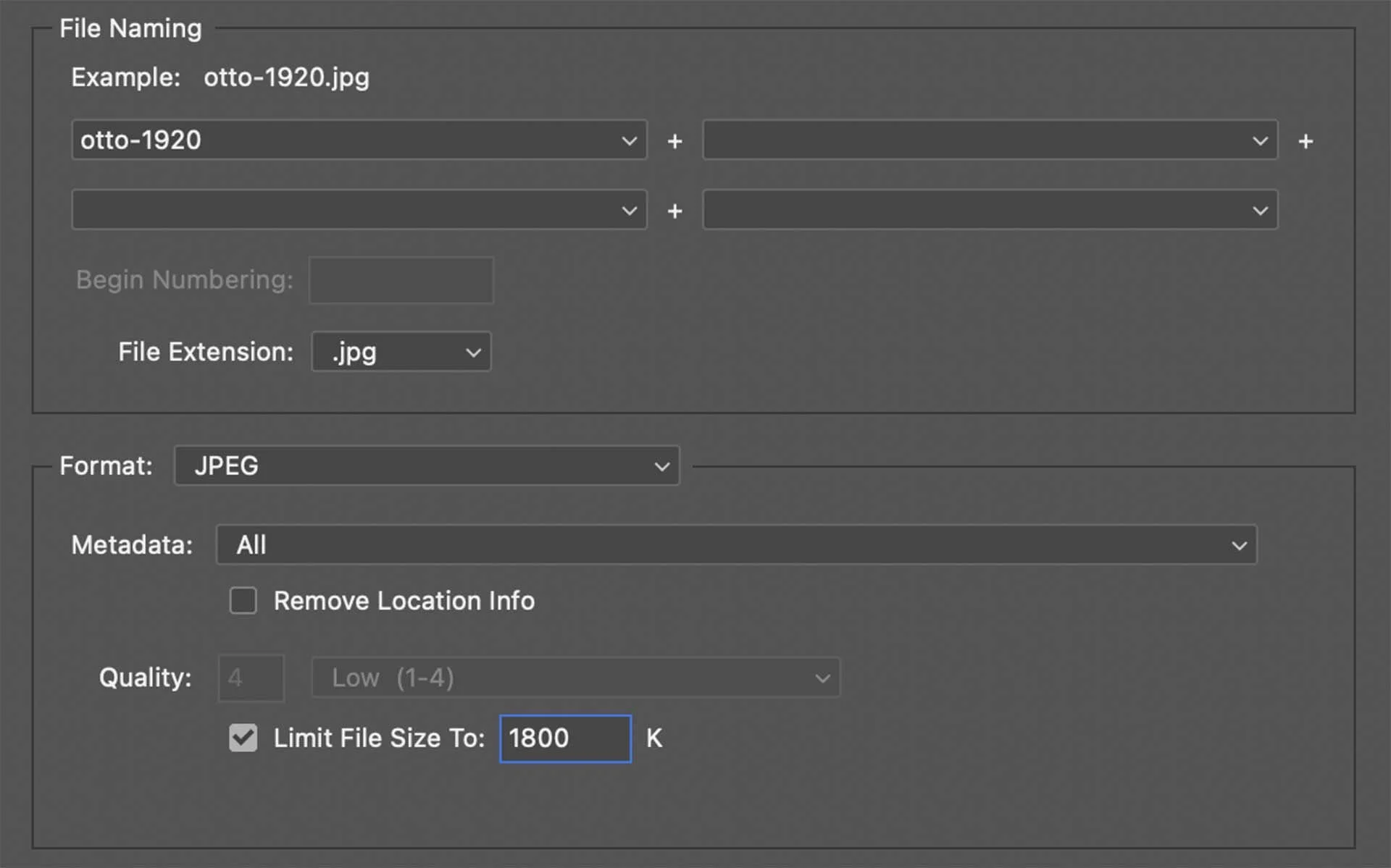 The file size limit has been set to 1.8MB here.